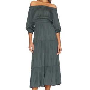 NWT MinkPink x REVOLVE Dark Teal Midi Dress